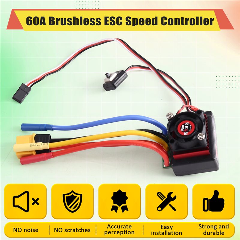 AINY-60A 브러시리스 ESC 속도 컨트롤러(XT6 - Brushless Motor 3650 리뷰 및 가격