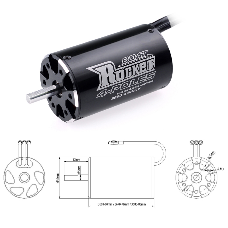Rockt 3660 3670 3680 3250KV 26 - Brushless Motor 3650 리뷰 및 가격